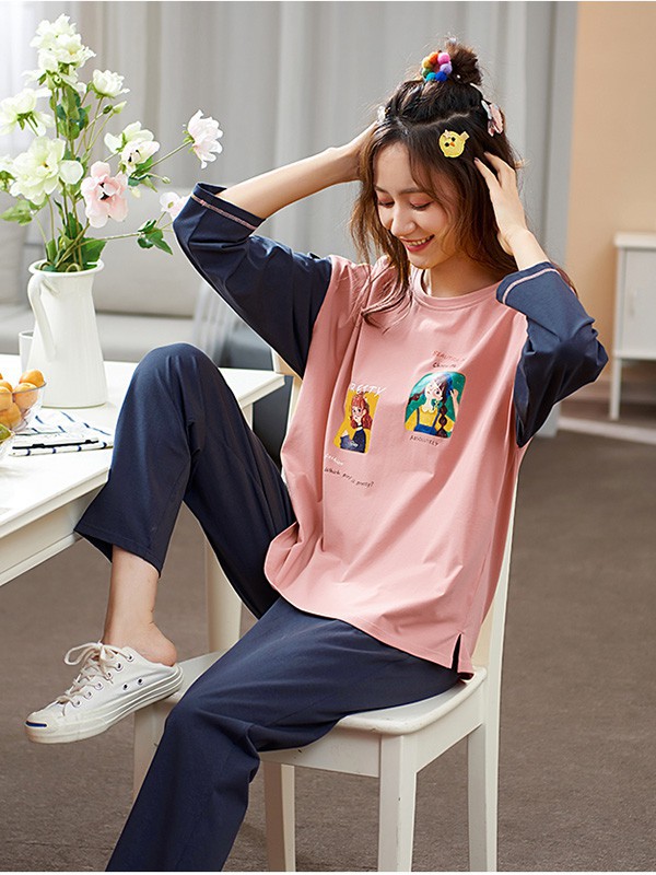 莎倩内衣2023春夏季粉色家居服