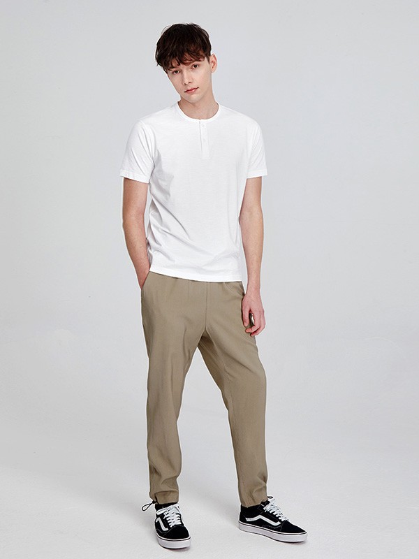 元本男装2023春夏季白色T恤