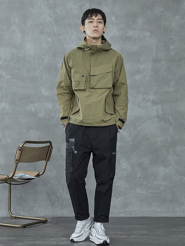 黑择明男装2023春夏季黑色长裤