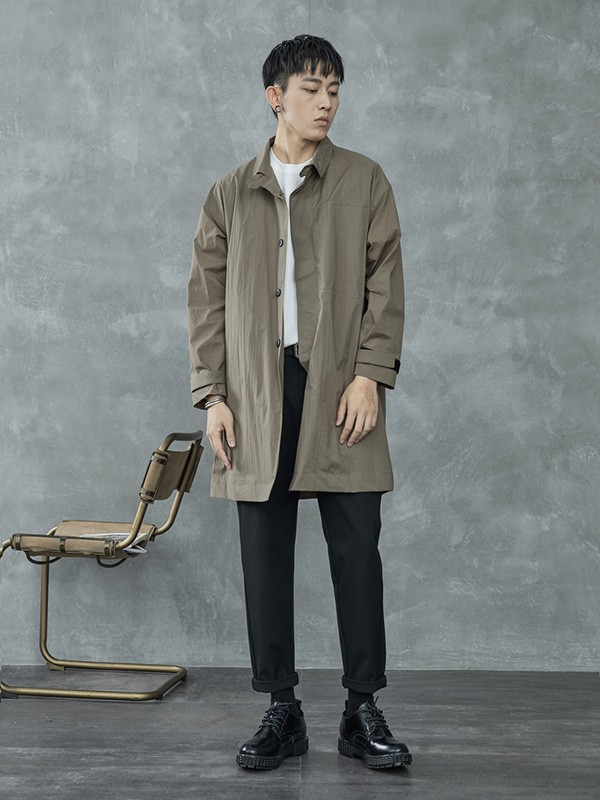 黑择明男装2023春夏季黑色长裤