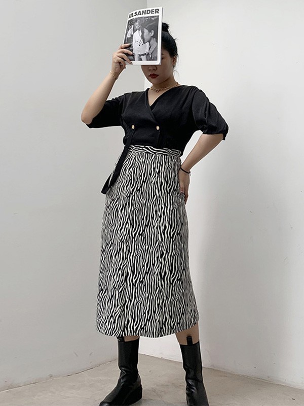 OUYALIN2023春夏季白色半身裙