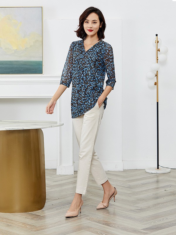 诗燕女装2023春夏季白色长裤