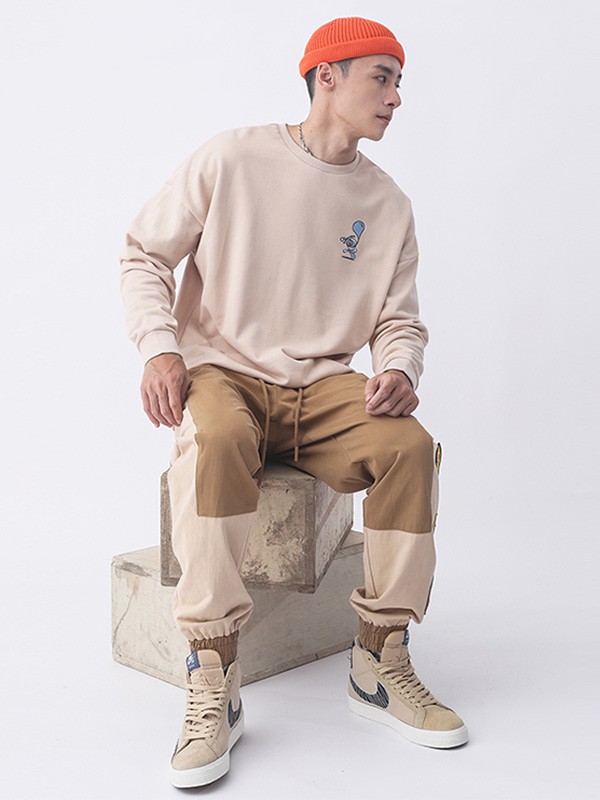 LIGHTNINGBEAR休闲装2022秋冬季粉色T恤