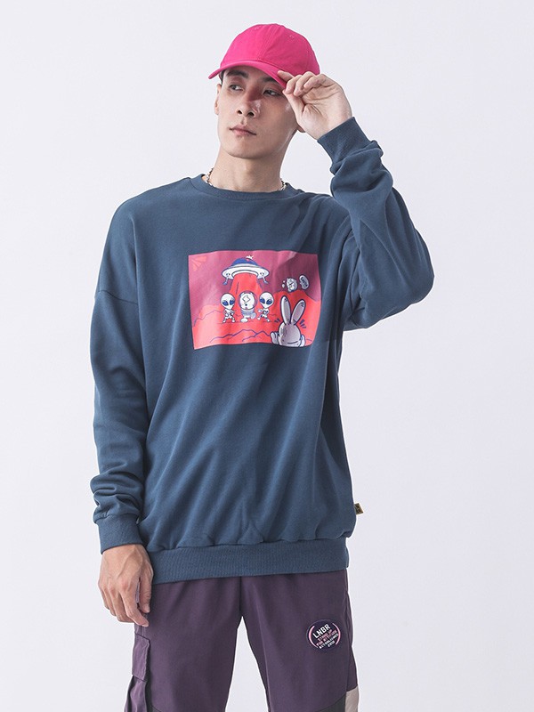 LIGHTNINGBEAR休闲装2022秋冬季黑色T恤