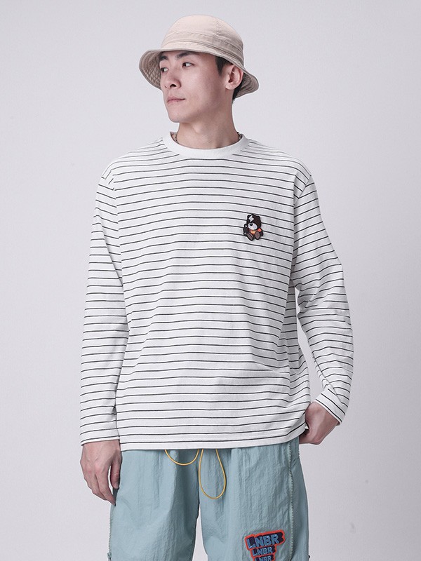 LIGHTNINGBEAR休闲装2022秋冬季白色T恤