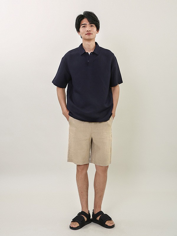 拉朗尼男装2023春夏季黑色衬衫