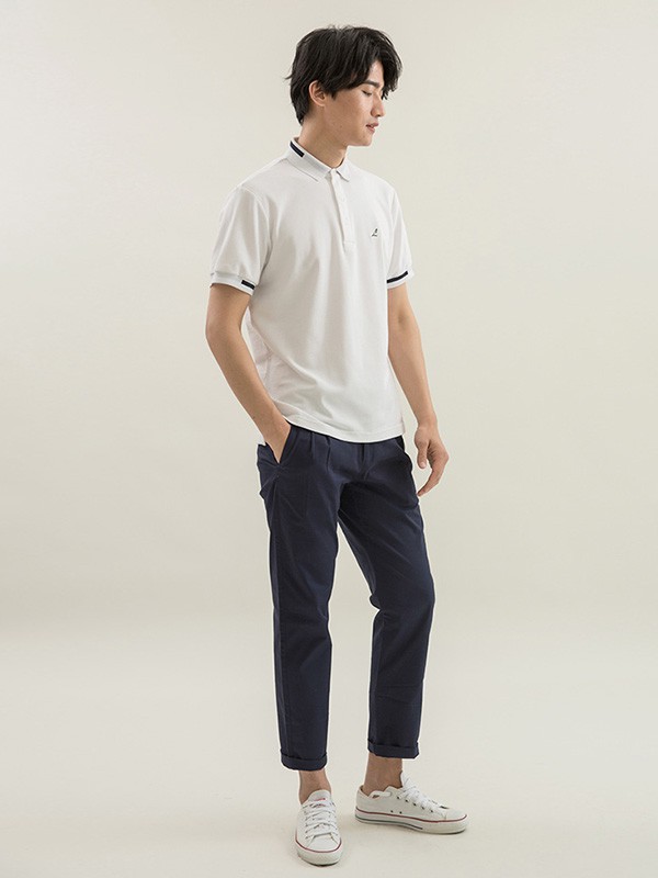 拉朗尼男装2023春夏季白色T恤