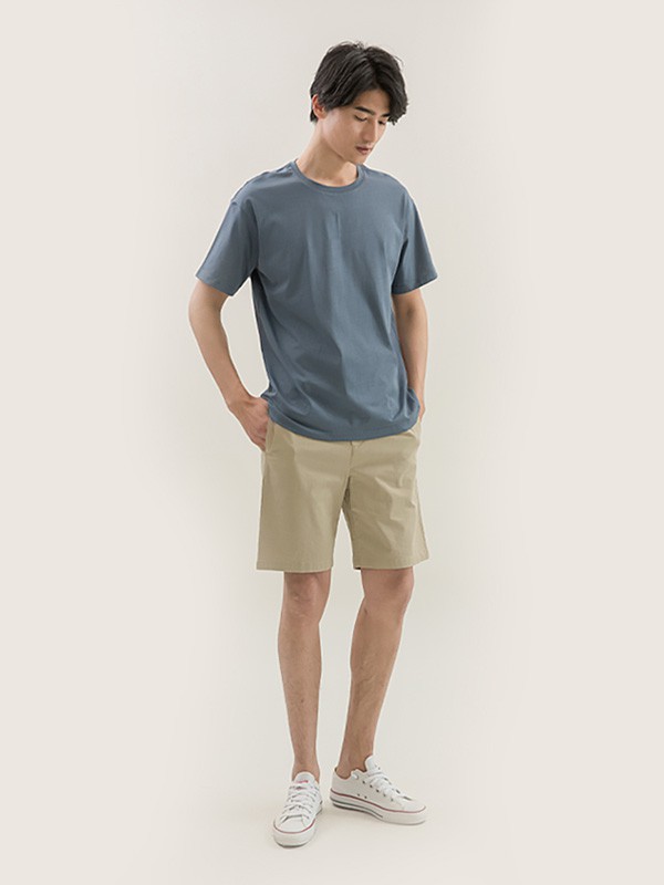 拉朗尼男装2023春夏季蓝色T恤