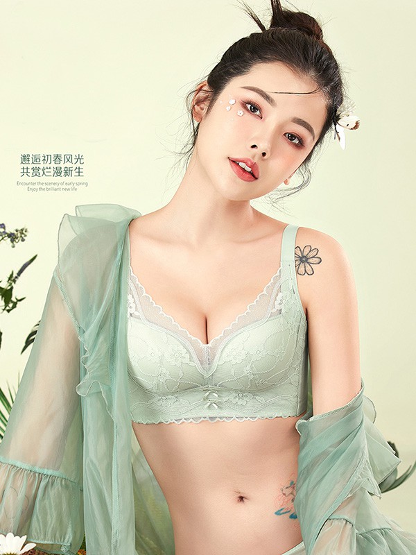 非常曲线内衣2023春夏季绿色时尚内衣
