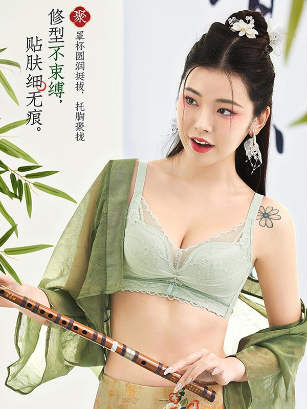 非常曲线内衣2023春夏季绿色时尚内衣