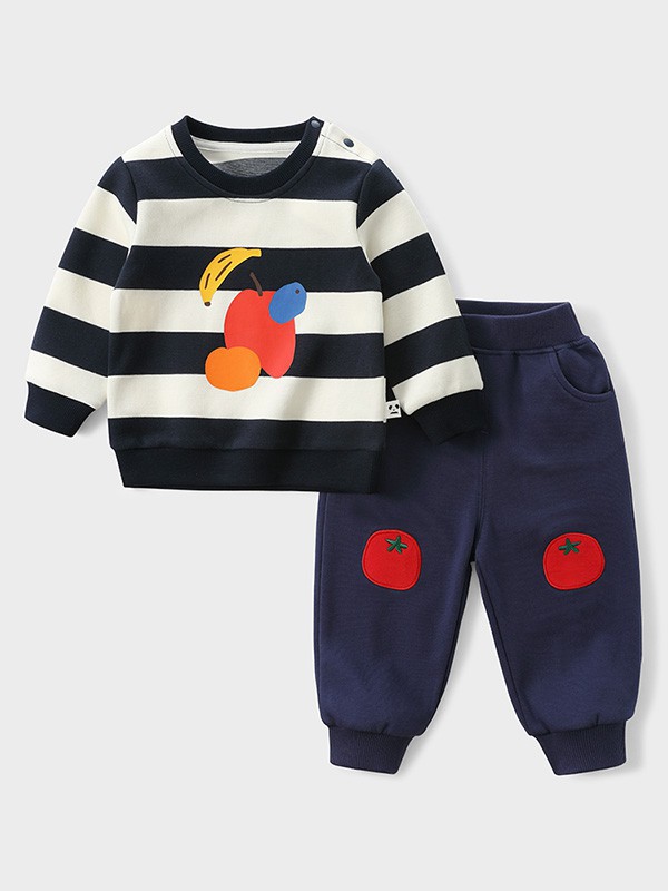 拉比树童装2022秋冬季藏蓝色长裤