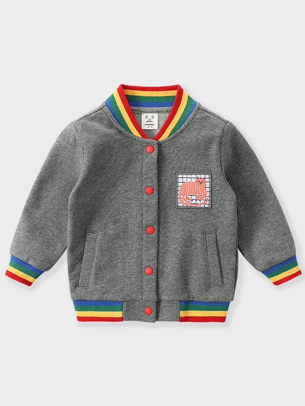 拉比树童装2022秋冬季灰色针织衫