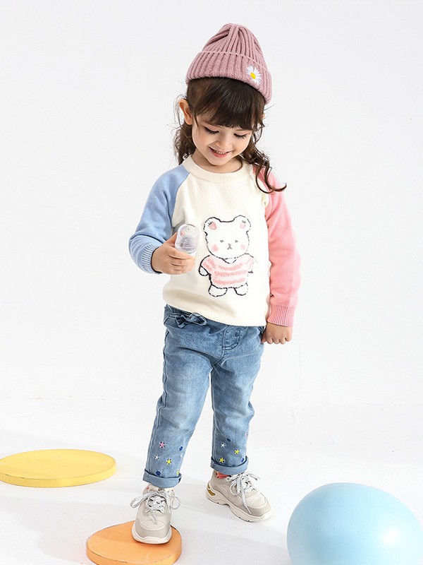 杰里贝比2022秋冬季拼色T恤