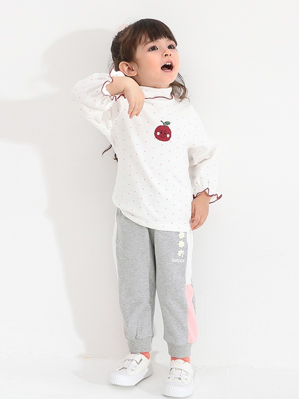 杰里贝比童装2022秋冬季白色T恤