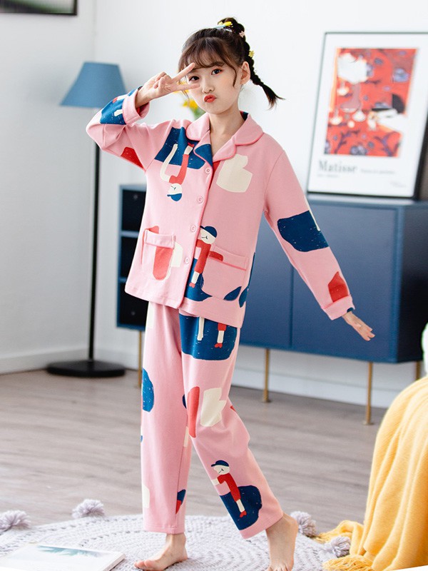 噜噜牛2022秋冬季粉色家居服
