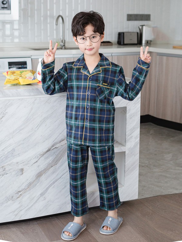 噜噜牛2022秋冬季蓝色家居服