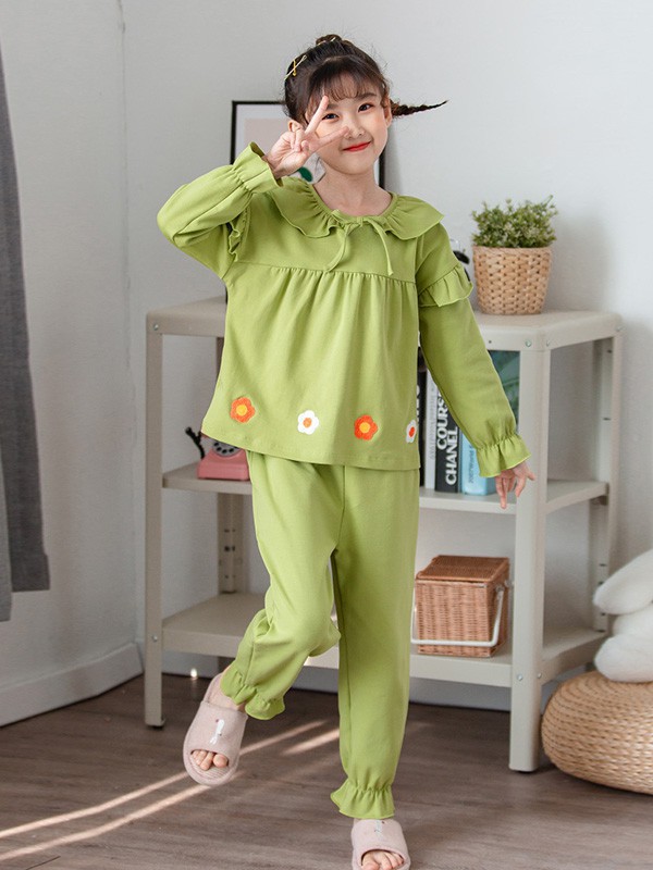 噜噜牛2022秋冬季绿色家居服