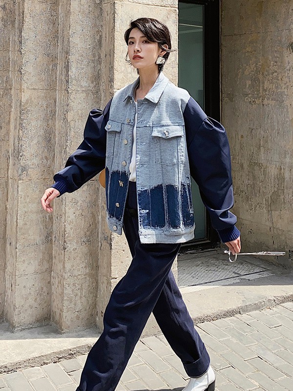 有尾女装2023春夏季黑色长裤