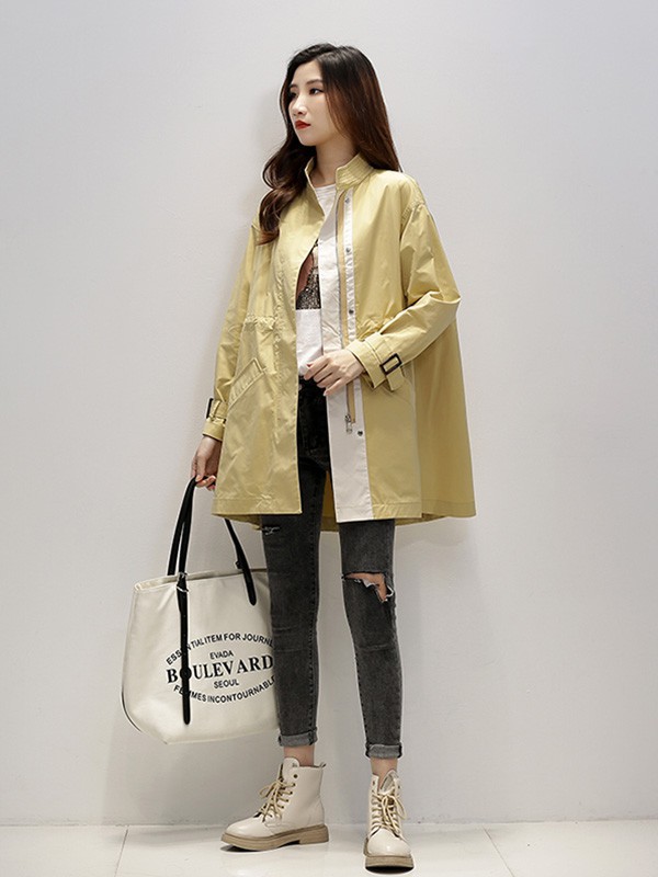 凯尔布拉迪女装2023春夏季黄色外套