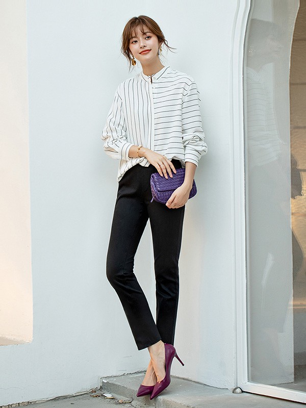 有帆女装2023春夏季白色衬衫