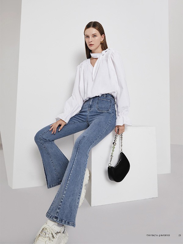 亮点国际女装2023春夏季白色长裙