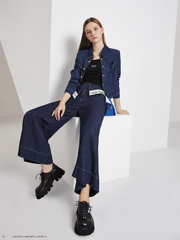 亮点国际女装2023春夏季黑色长裤