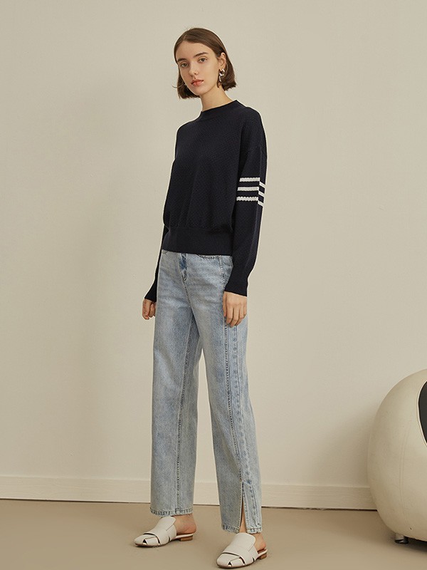 CIRCLOFY女装2022秋冬季黑色毛衣