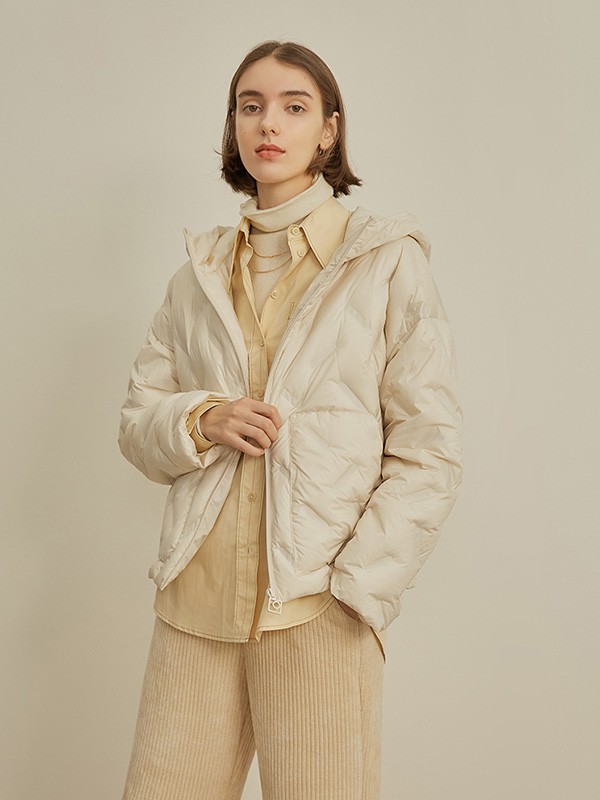 CIRCLOFY女装2022秋冬季白色外套