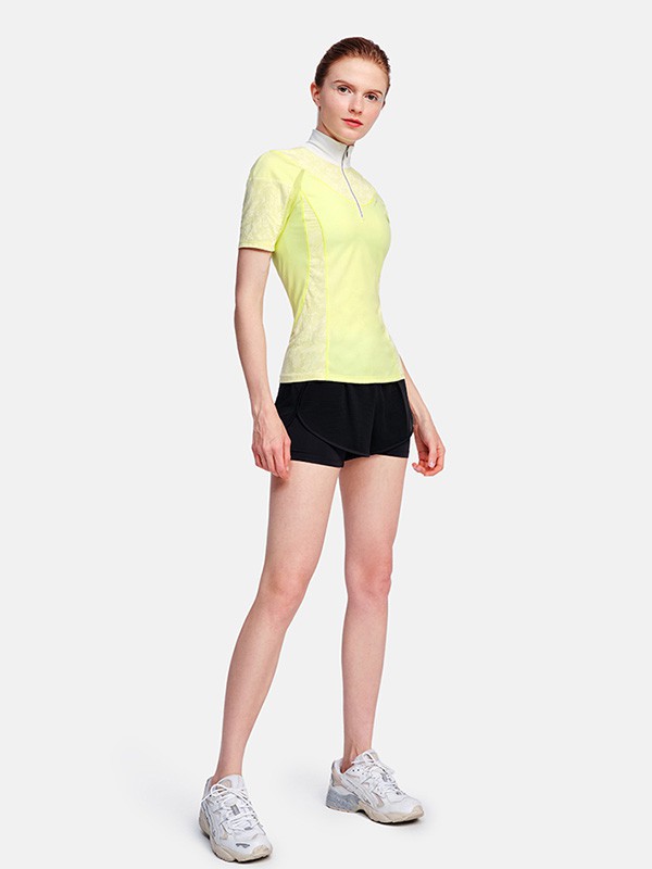 粒子狂热运动装2022春夏季黄色运动装