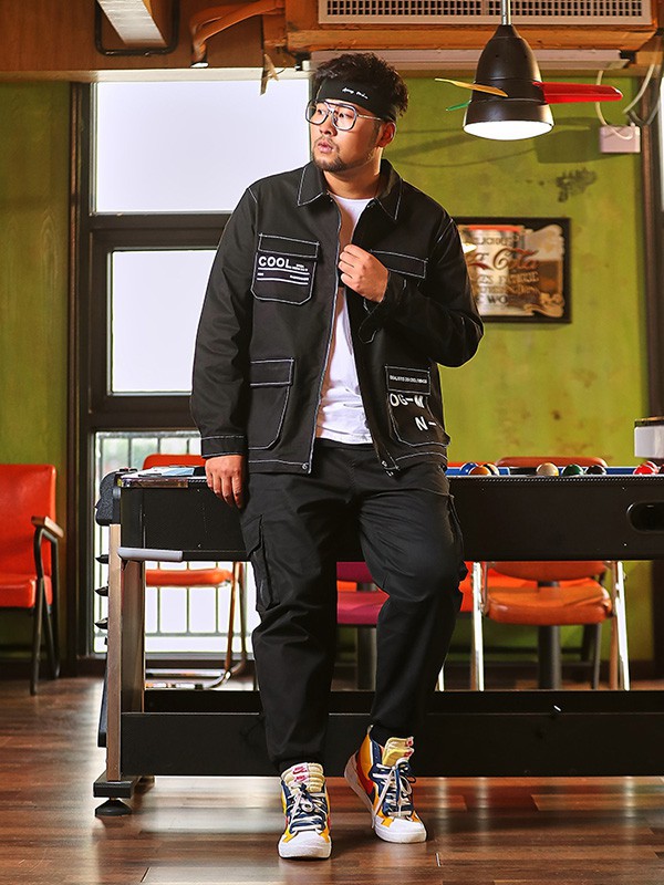 杰沃思豪男装2023春夏季黑色长裤