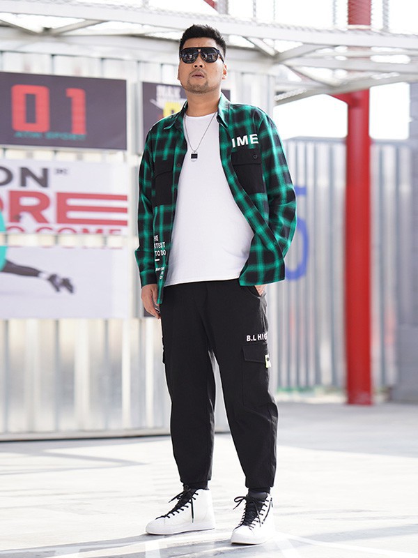 杰沃思豪男装2023春夏季绿色衬衫