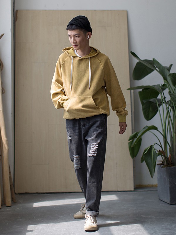 几立男装2023春夏季黑色长裤