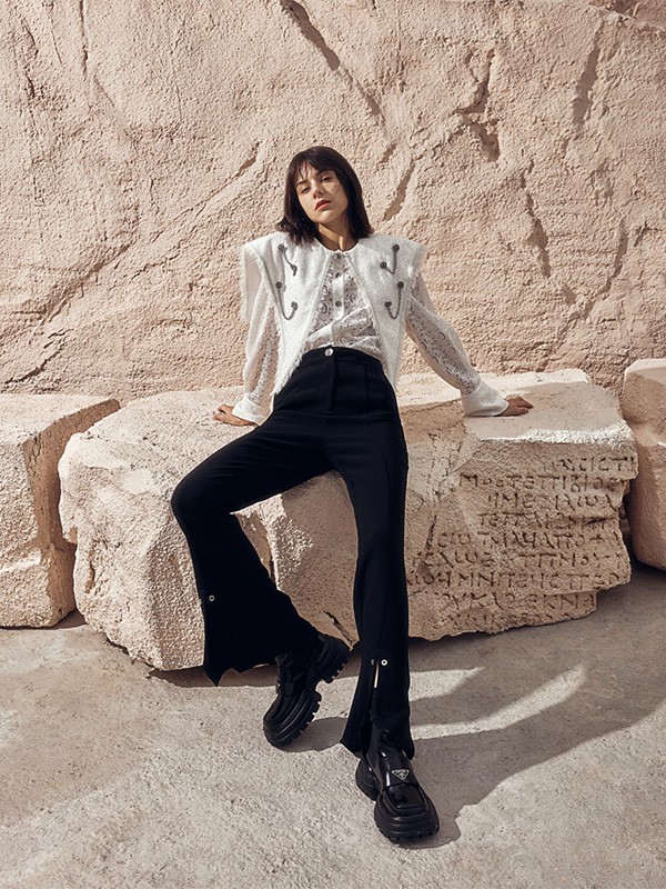 C’ESTLILITH女装2023春夏季白色衬衫