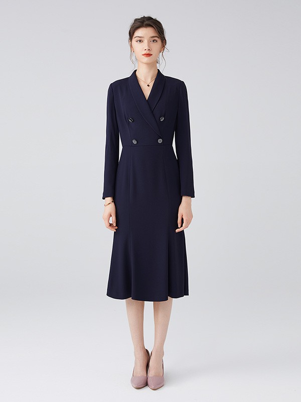 微琪思2023春夏季黑色连衣裙