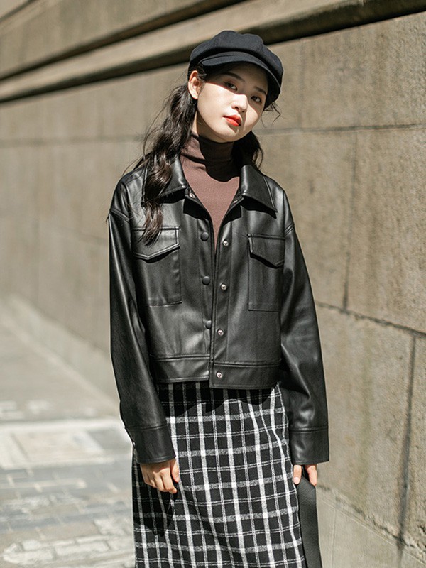 LRUD女装2023春夏季黑色短裙