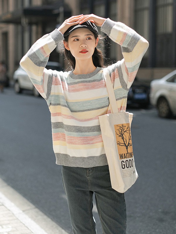 LRUD女装2023春夏季白色毛衣