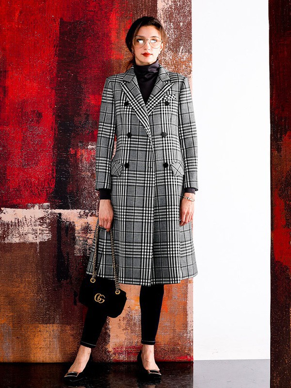 四月初九女装2023春夏季灰色大衣