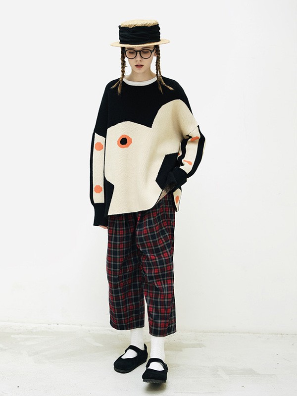 嘿尔闹女装2023春夏季黑色长裤