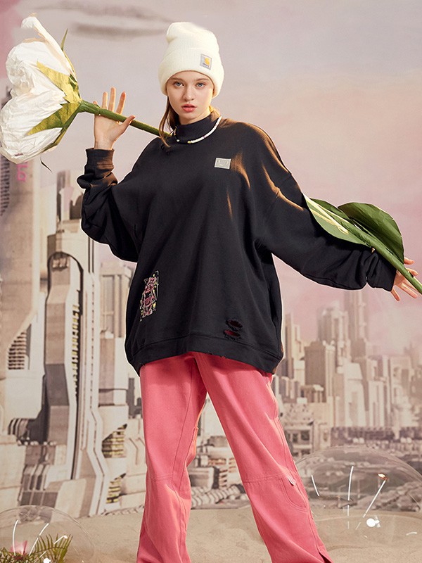 SENCELA休闲装2022秋冬季黑色T恤