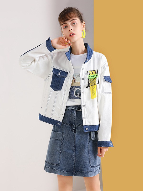 佐幕妮女装2023春夏季白色T恤