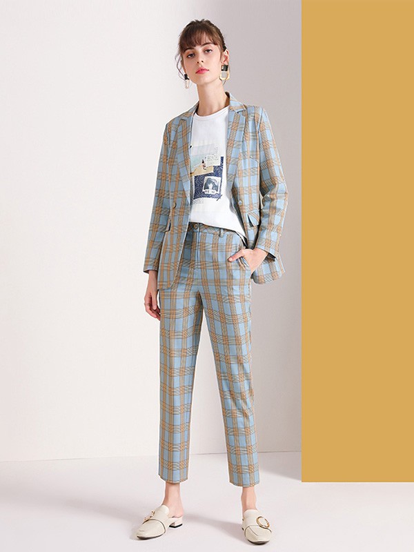 佐幕妮女装2023春夏季灰色西装