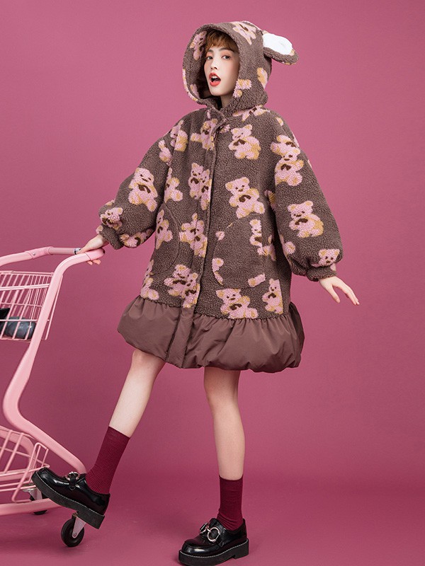 凯莉欧女装2022秋冬季咖啡色大衣