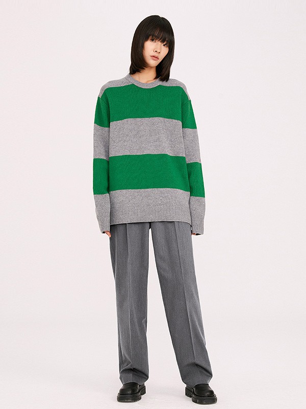 画伊2023春夏季灰色阔腿裤