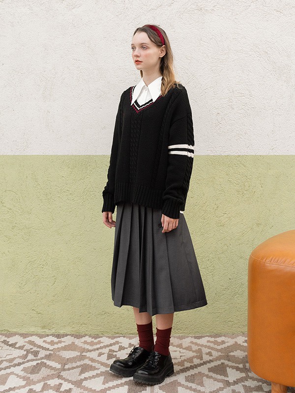 LLANO女装2022秋冬季黑色外套