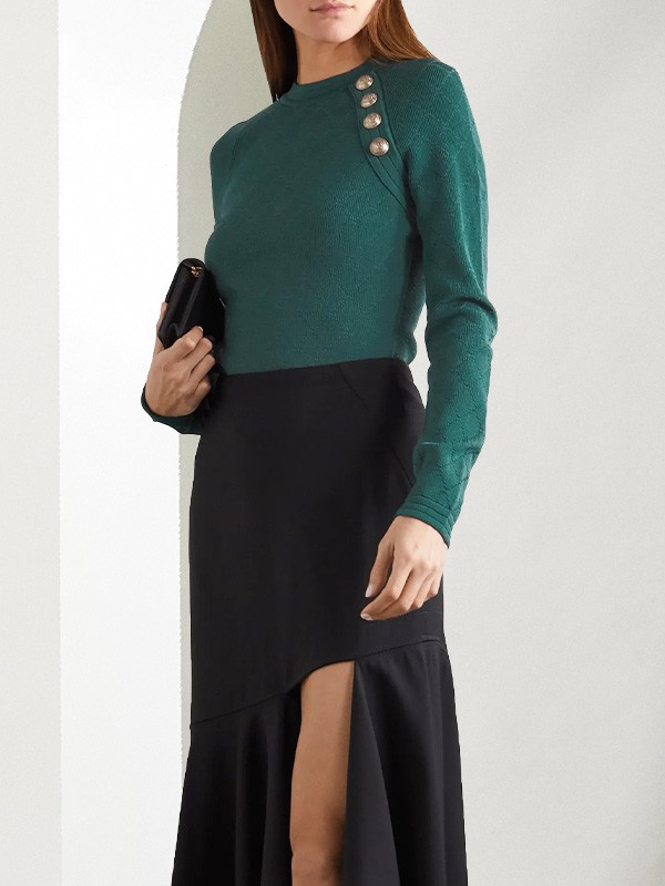 漫逸春色2022秋冬季黑色包臀裙