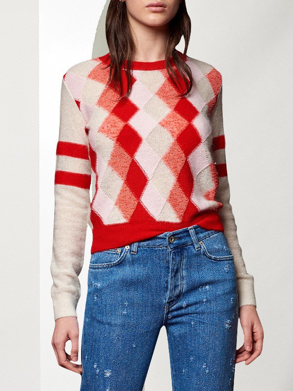 漫逸春色2022秋冬季白色毛衣