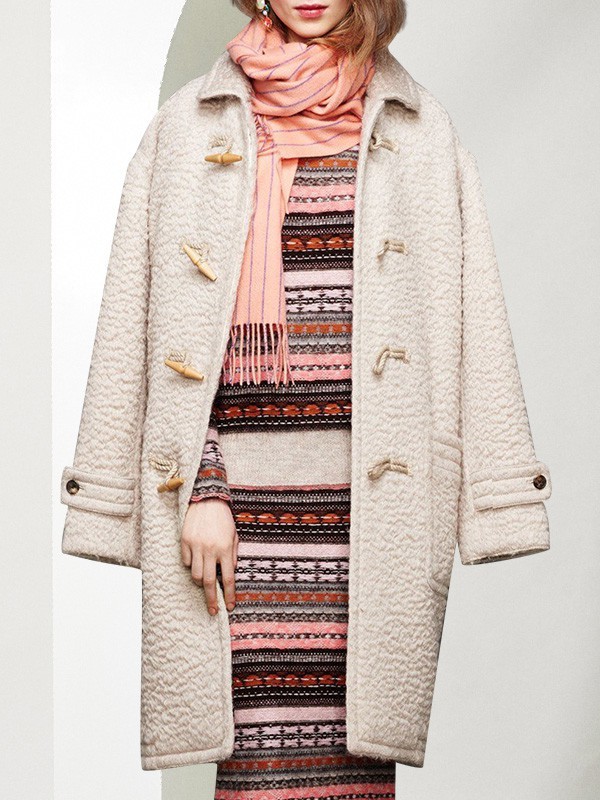 漫逸春色2022秋冬季白色大衣