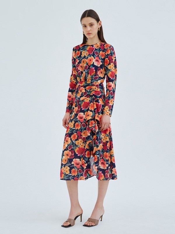 C/MEOCOLLECTIVE女装2022秋冬季黑色连衣裙