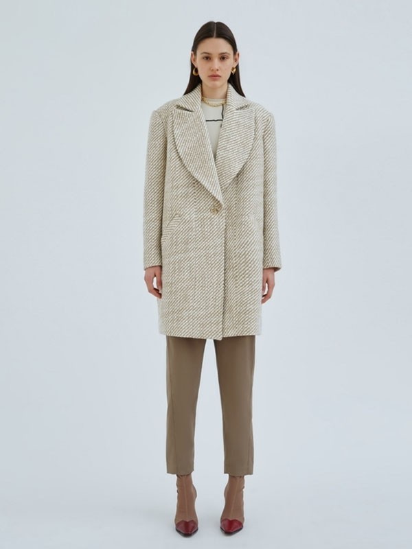 C/MEOCOLLECTIVE女装2022秋冬季米色大衣