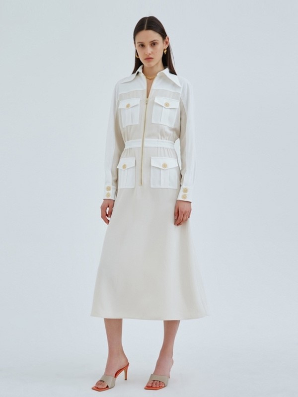 C/MEOCOLLECTIVE女装2022秋冬季白色长裙